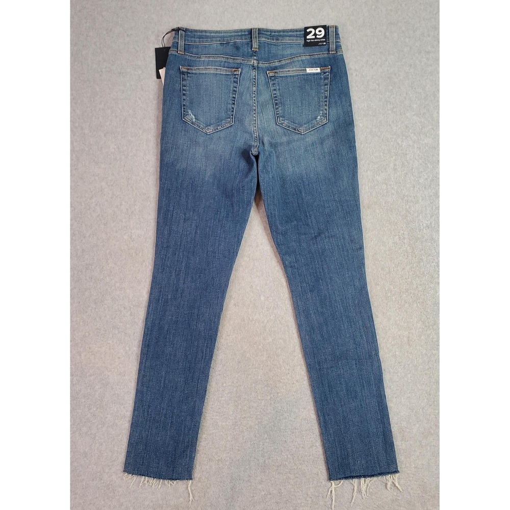 Joe's Jeans Womens 29 Blue High Rise Skinny Ankle Distressed Raw Hem Stretch - Picture 2 of 14